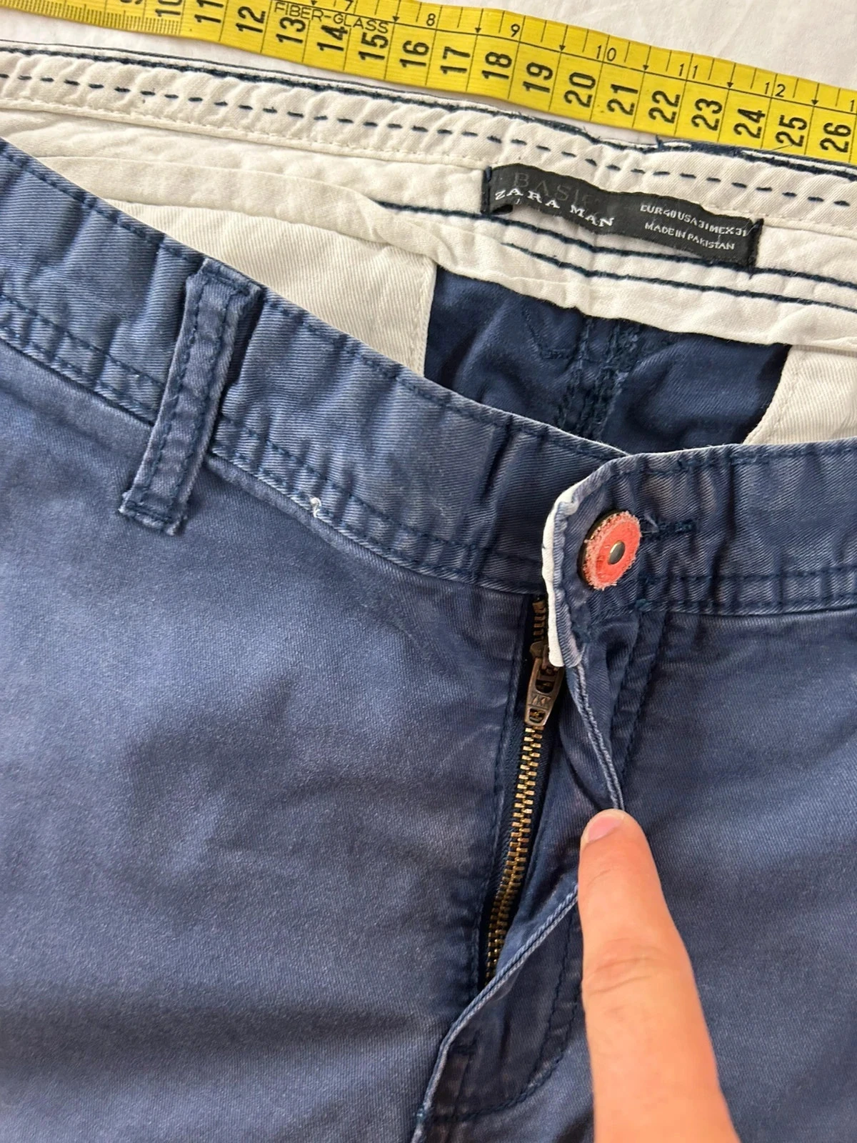 Marineblauwe Chino-broek Zara Man – photo 12